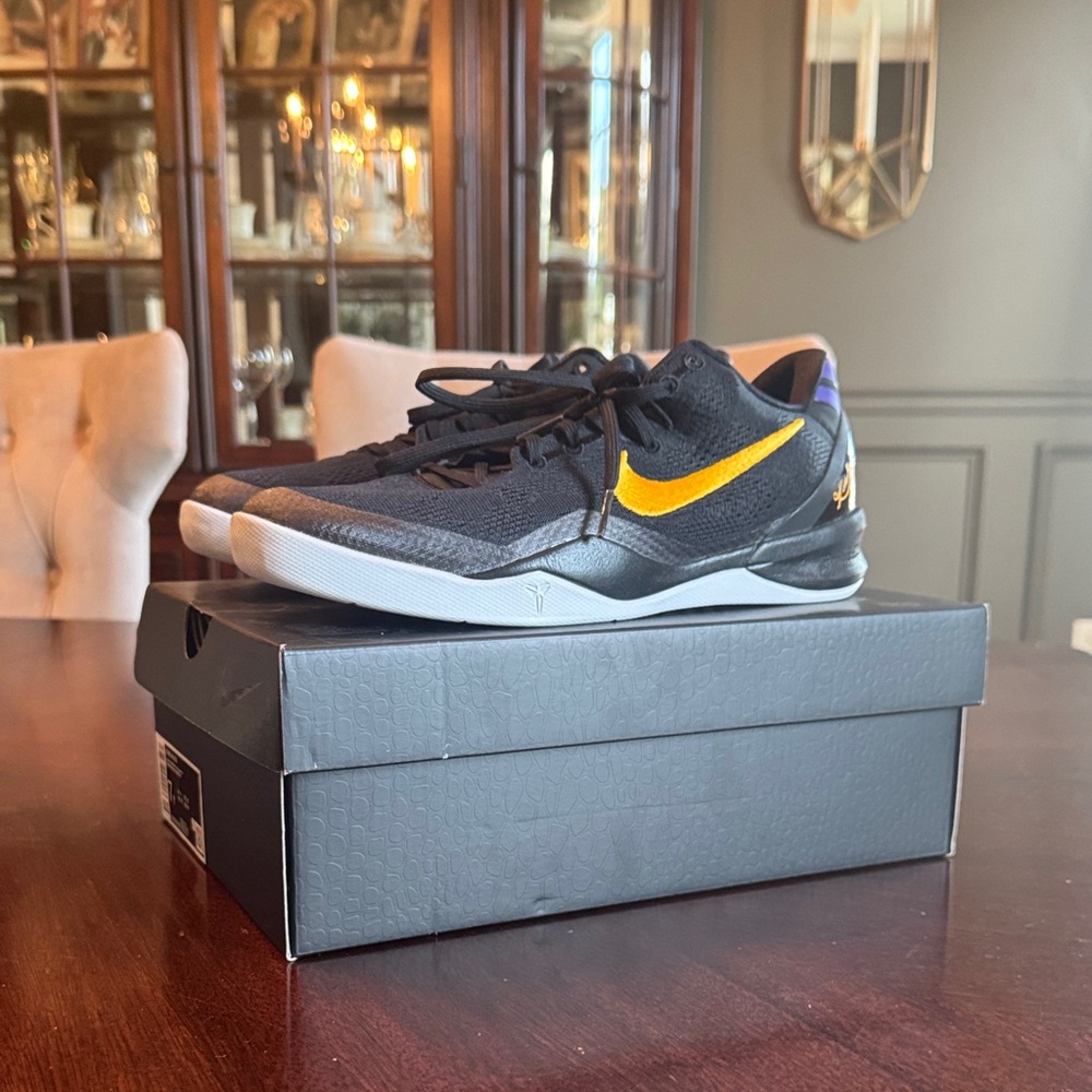 Nike Kobe Black and Yellow Athletic Shoes